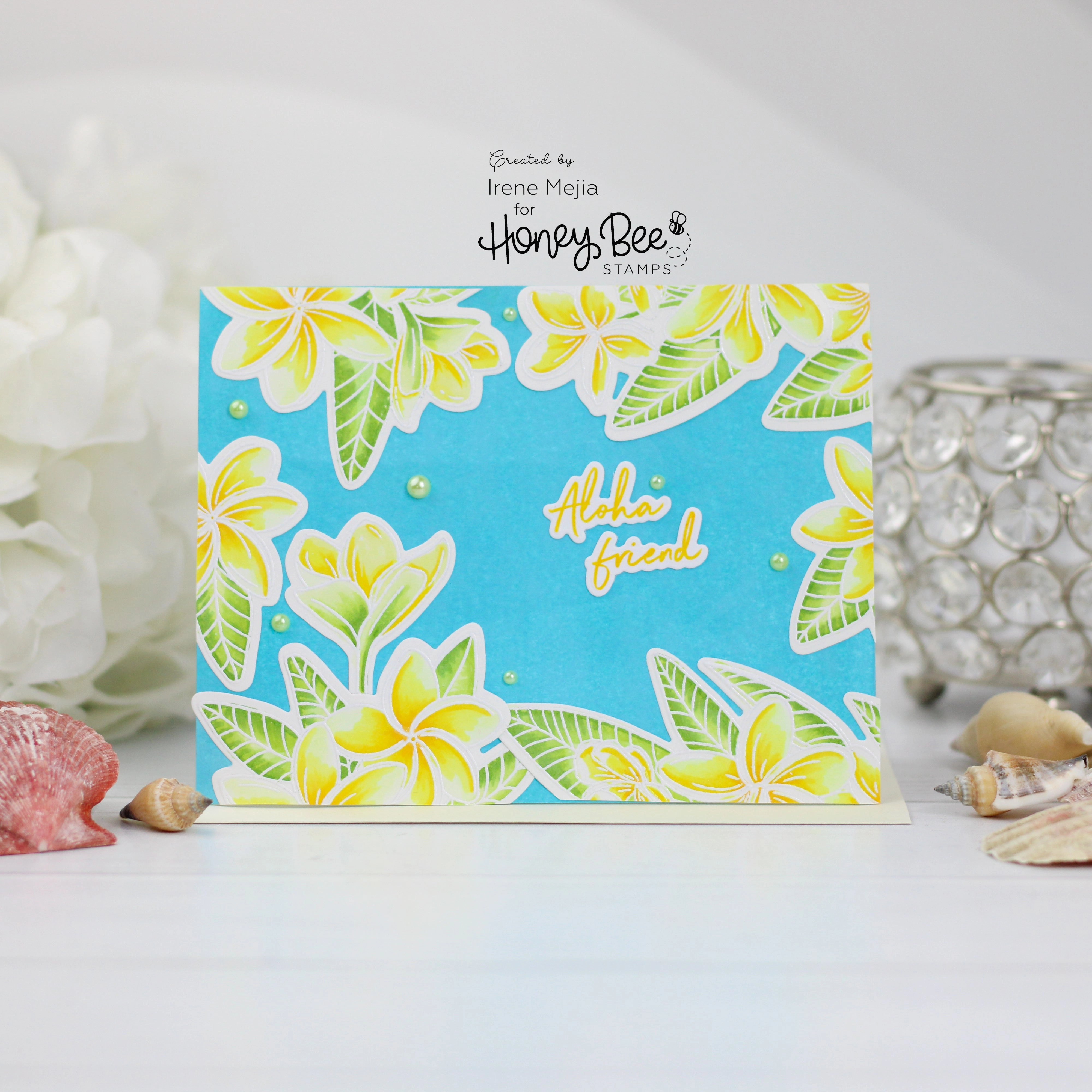 Paradise Plumerias - 6X6 Stamp Set boxed
