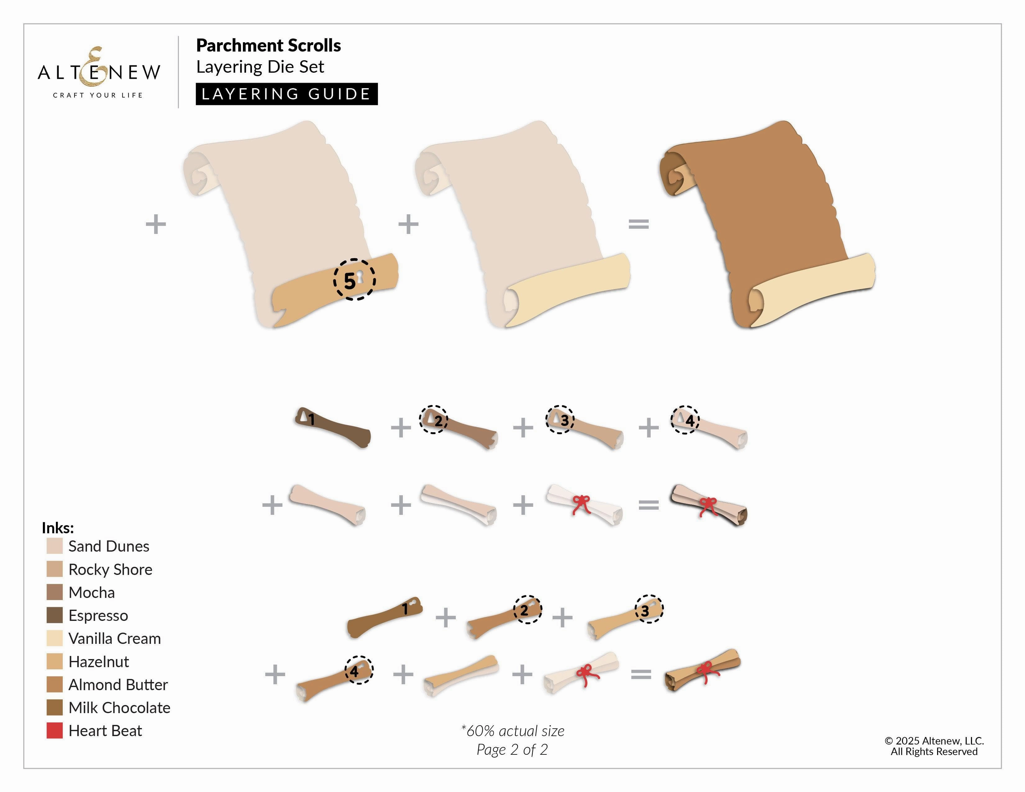 economical top Parchment Scrolls Layering Die Set