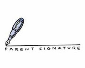 refined glossy Parent Signature Pen Rubber Stamp