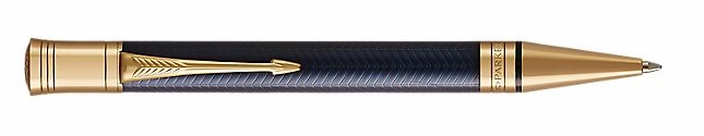 premium mini Parker Duofold Prestige Blue Chevron Gt Ballpoint Pen