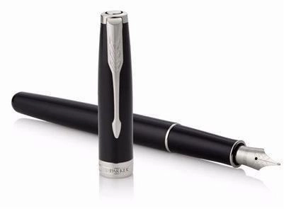 Parker Sonnet Black Lacquer Ct Fountain Pen pack round