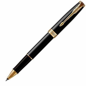 trendy Parker Sonnet Black Lacquer Gt Rollerball Pen
