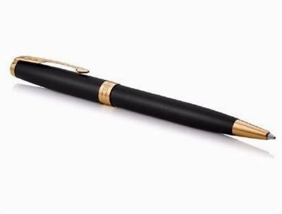 Parker Sonnet Matte Black Gt Ballpoint Pen top ergonomic