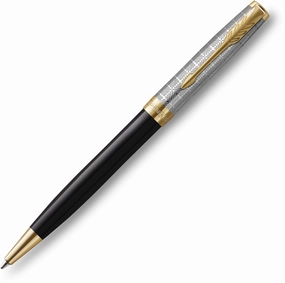 essential Parker Sonnet Premium Metal & Black Ballpoint Pen