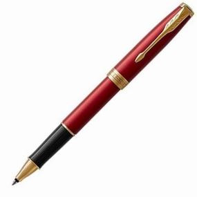 earthy Parker Sonnet Red Lacquer Gt Rollerball Pen