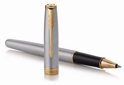 Parker Sonnet Stainless Steel Gt Rollerball Pen tall luxury