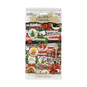 versatile lightweight Tim Holtz Ideaology Sticker Book - Christmas Noel