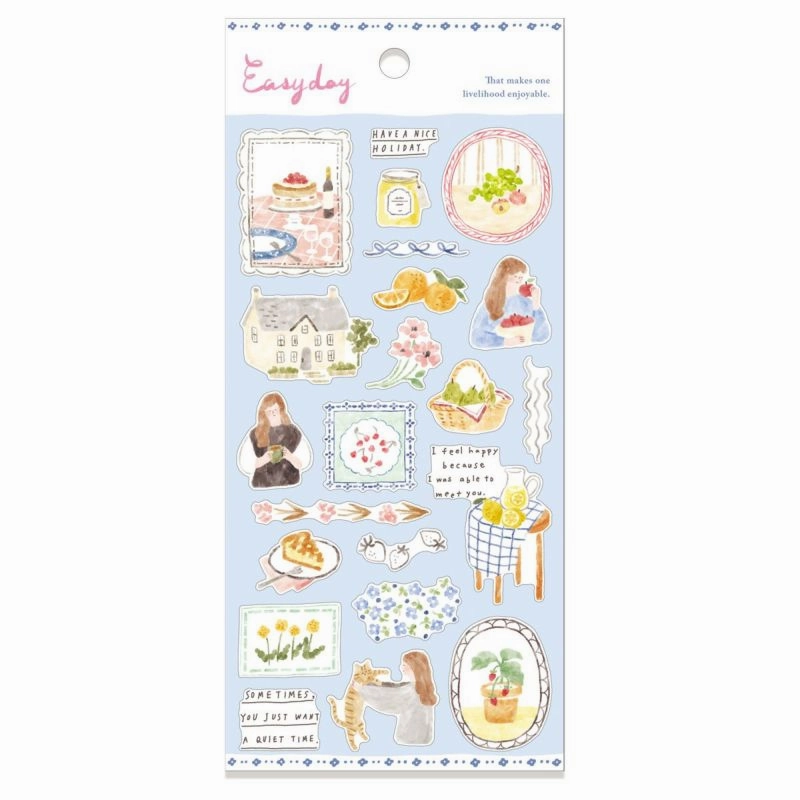 flexible synthetic Easy Day Sticker Sheet - Fruit
