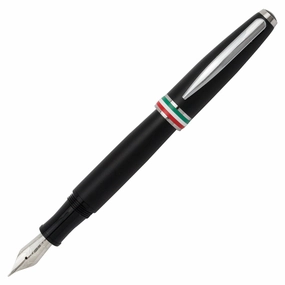 valuable Monteverde Aldo Domani Italia Matte Black Fountain Pen