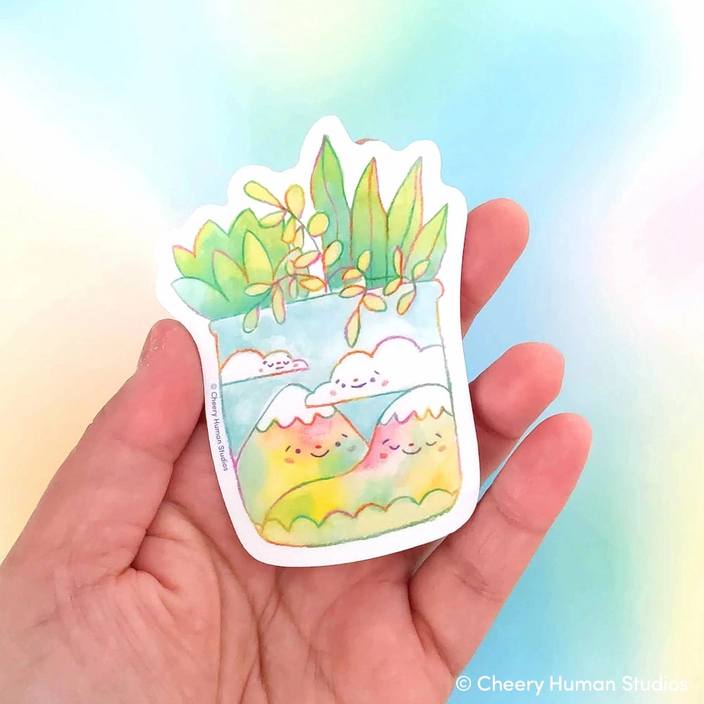 Rainbow Mountains   Plants Vinyl Sticker musthave quickdry