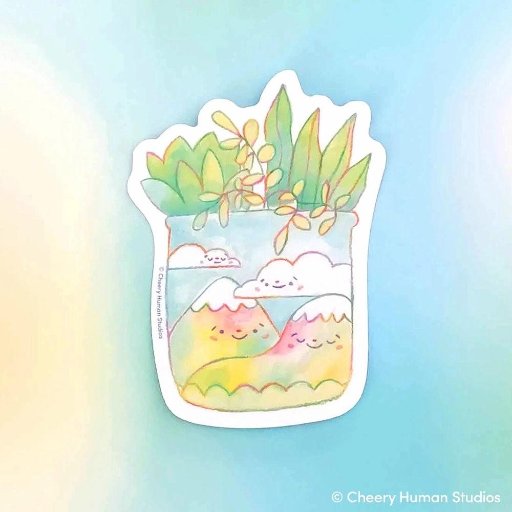 latest Rainbow Mountains   Plants Vinyl Sticker