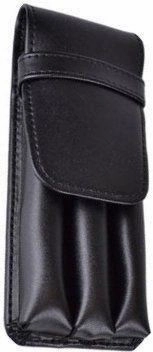 bulk Royce Leather 3 Pen Case Black