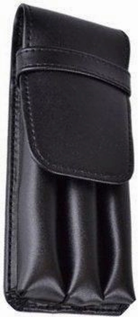bulk Royce Leather 3 Pen Case Black