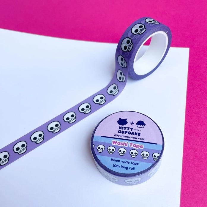 tiny multipack Pastel Skulls Washi Tape