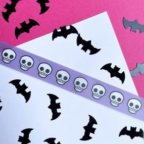 Pastel Skulls Washi Tape retractable