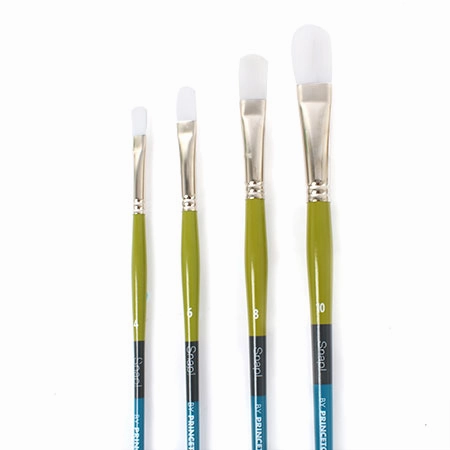 exclusive leather Snap! Paintbrush  Filbert, White Synthetic