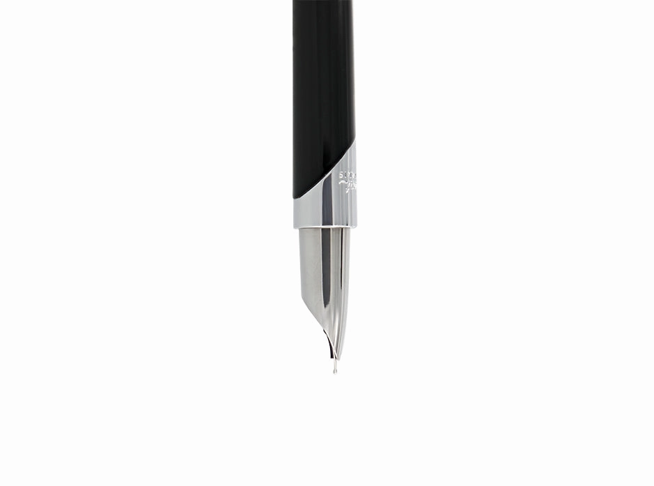 rubber premium St Dupont Defi Millenium Shiny Black & Silver Fountain Pen