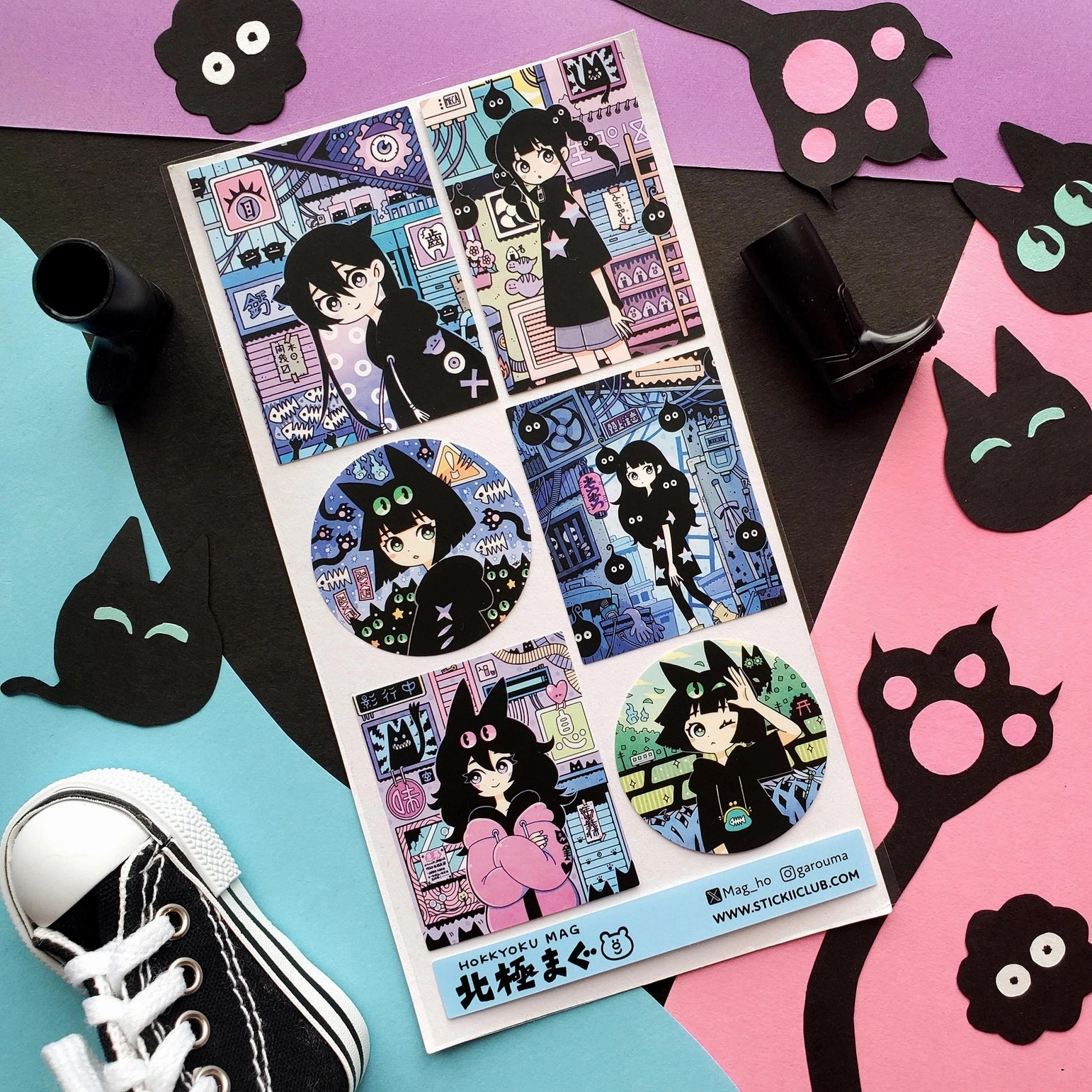 loose special Stickii Purr-Fect Fashions 2 Sticker Sheet