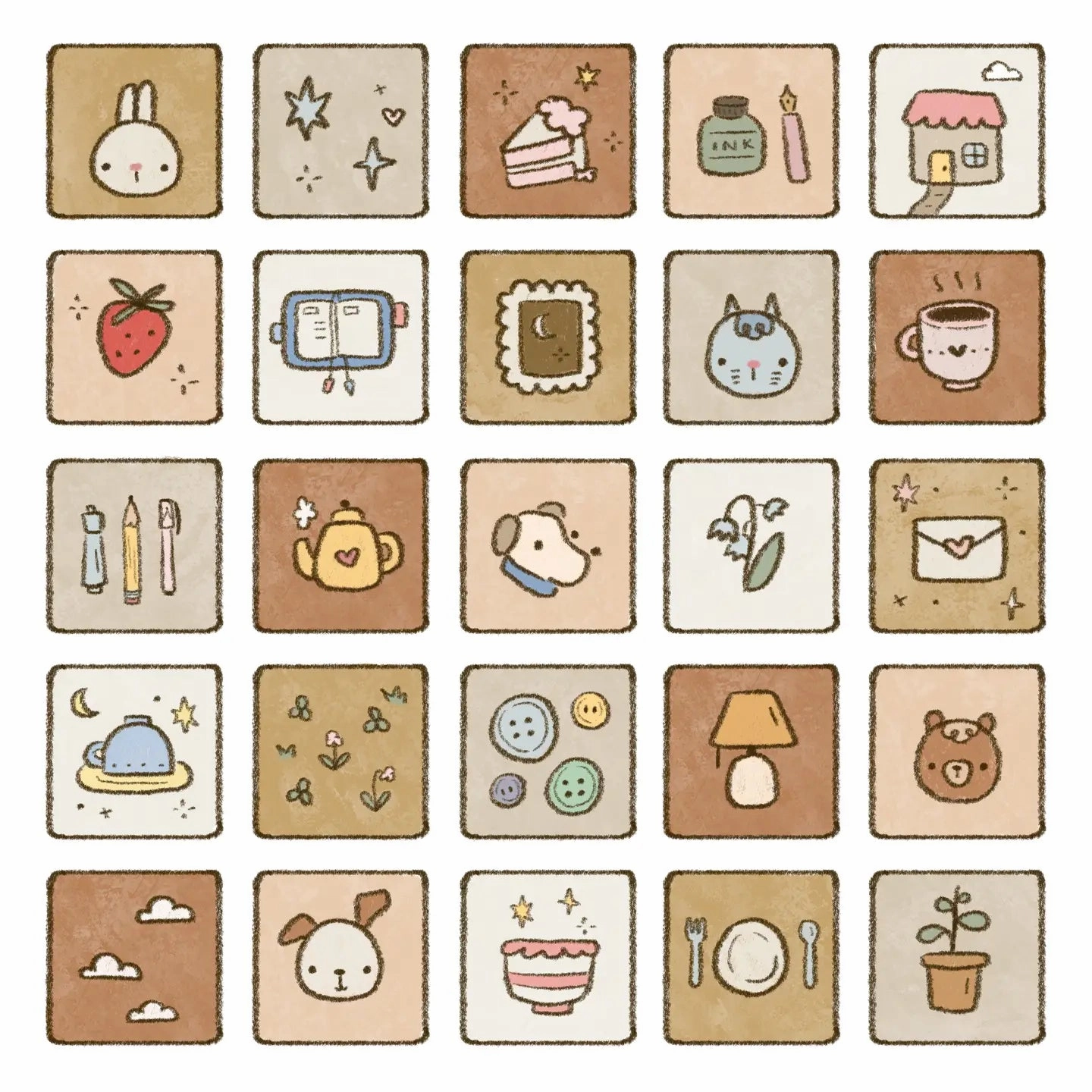 Patchwork Kiss Cut Sticker Roll washable