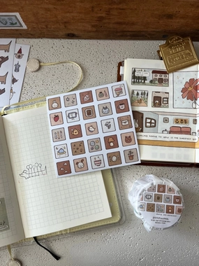 square Patchwork Sticker Sheet