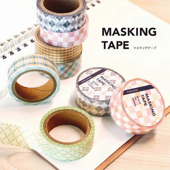 Pattern Check 8 Plaid Washi Tape springloaded
