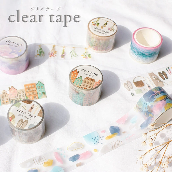 vegan Pattern Clear Pet Tape Mind Wave