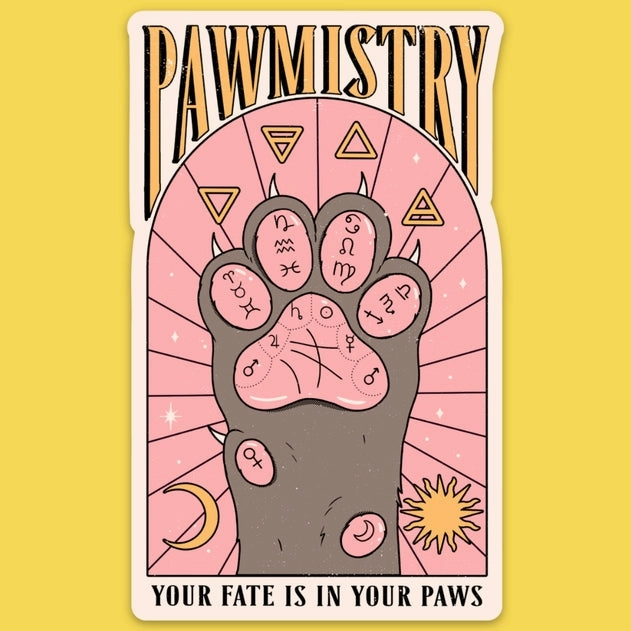tiny trendy Pawmistry Vinyl Sticker