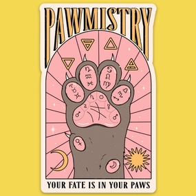 tiny trendy Pawmistry Vinyl Sticker