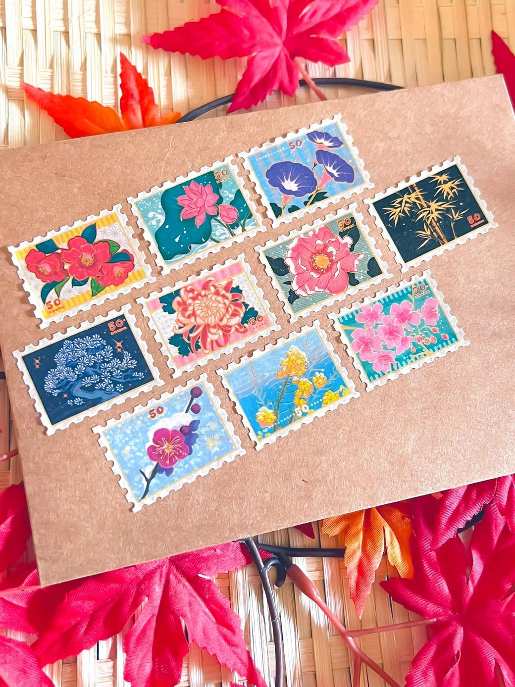 special Pegushi Washi Tape - Botanical Stamp