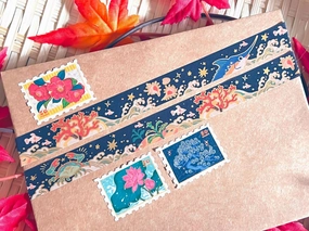 slim Pegushi Washi Tape - Gold Foil Sea