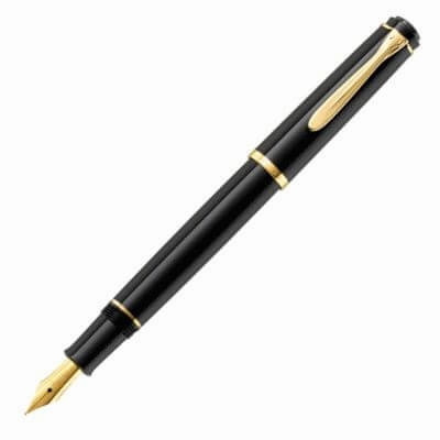Pelikan Classic 200 Black Gold Piston Fountain Pen gift lightweight