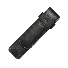 Pelikan Pen Case - Black Leather For 2 Pens resin