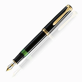 Pelikan Souveran 400 Black/Gold Fountain Pen small metal