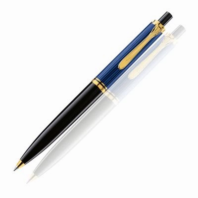 new Pelikan Souveran 400 Blue/Black Ballpoint Pen