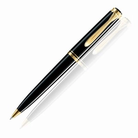 budget daily Pelikan Souveran 600 Black/Gold Ballpoint Pen