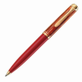 economical Pelikan Souveran 600 Tortoiseshell Red Ballpoint Pen