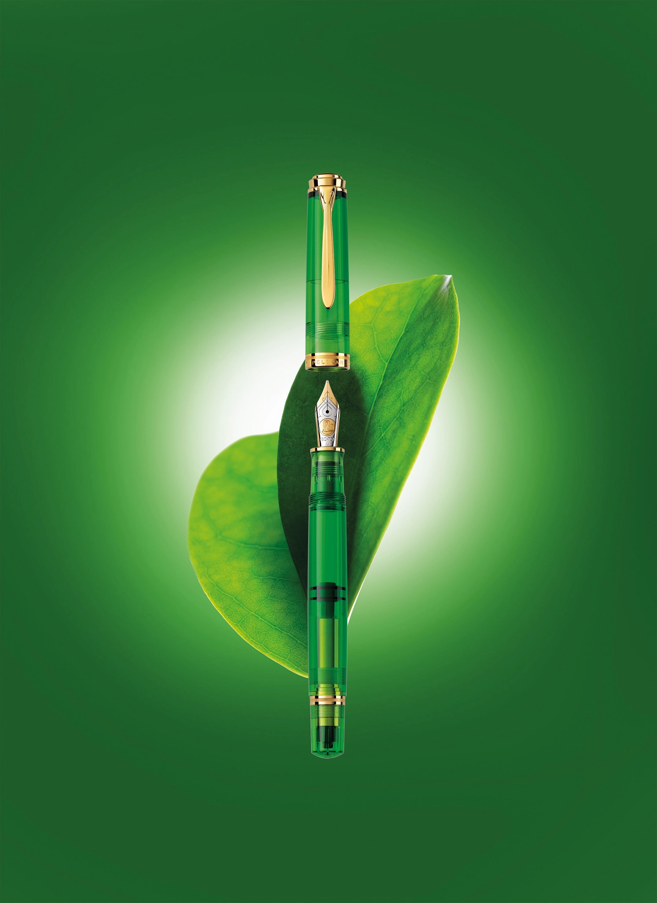 lasting Pelikan Souveran 800 Special Edition Green Demonstrator Fountain Pen