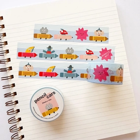 resin small Pencil Cars Ssd Wide Washi Tape