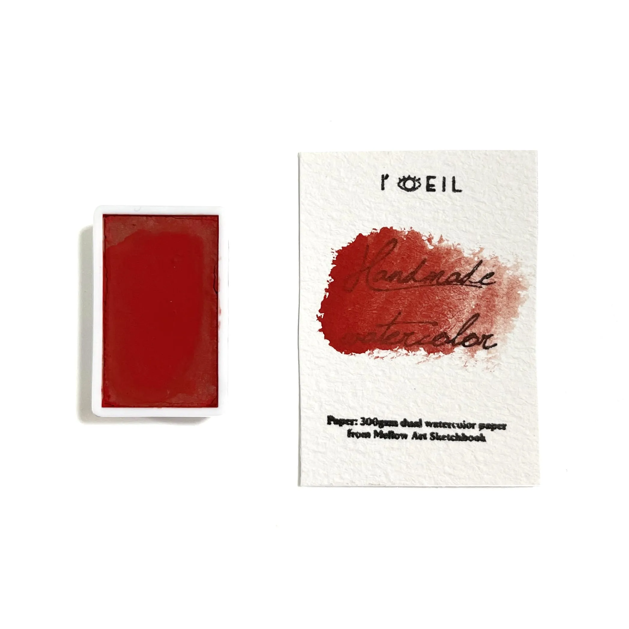 Perylene Red Pr179  - Artist Grade Handmade Honey Based Watercolor Paint Full Pan 3.2Ml minimalist thin