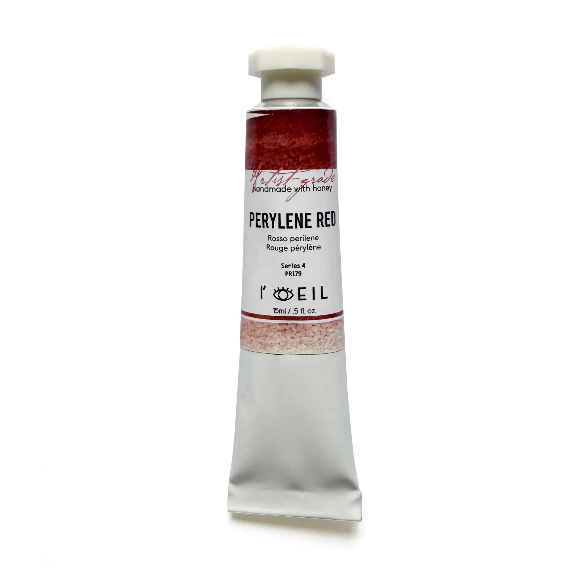 cool linen Perylene Red Pr179  - Artist Grade Handmade Honey Based Watercolor Tube 15Ml