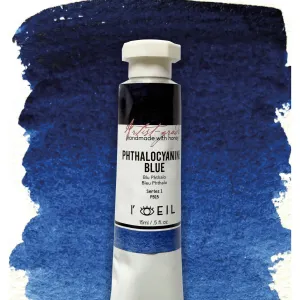 lasting Phthalocyanine Blue Pb15 - Artist Grade Handmade Honey Based Watercolor Tube 15Ml