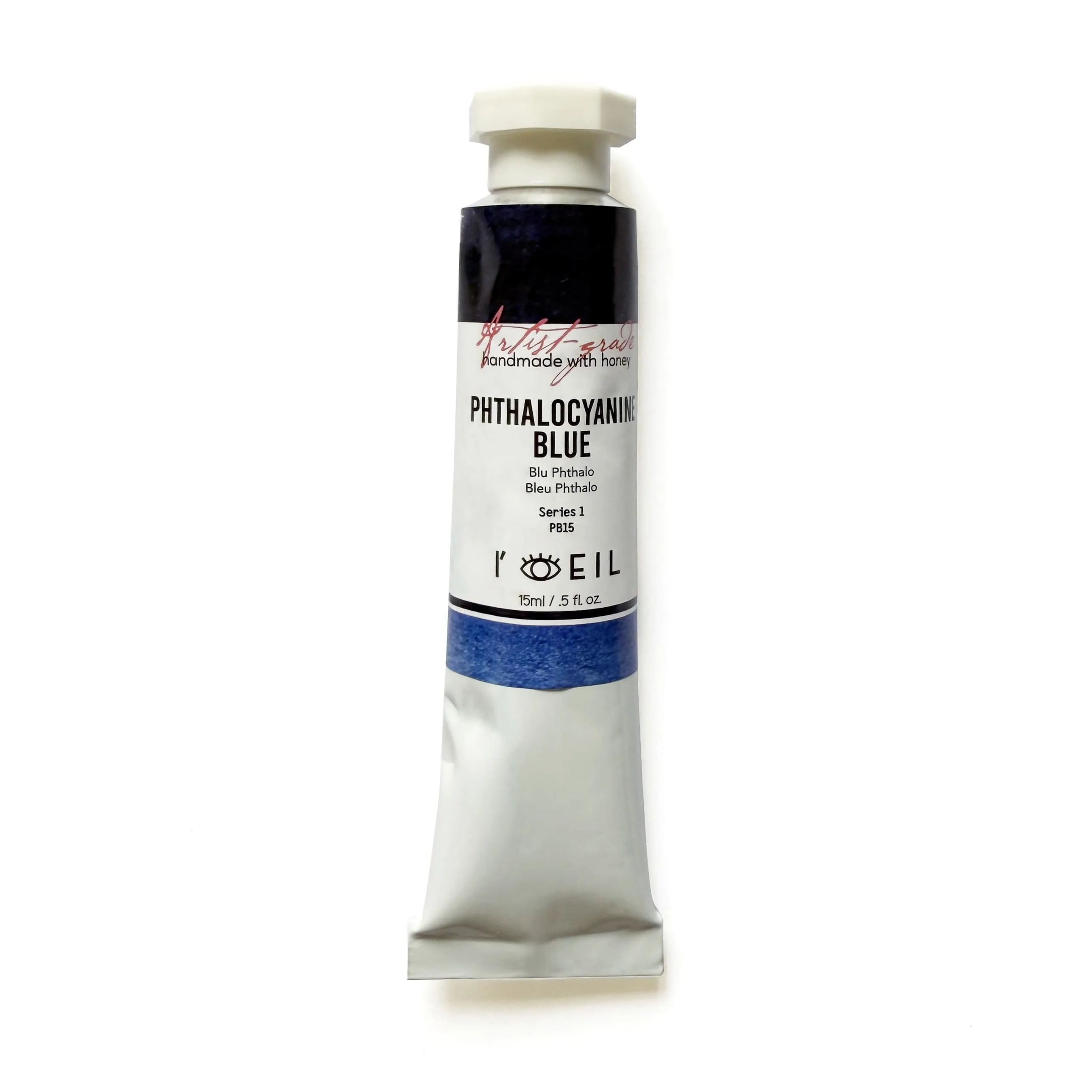 rugged Phthalocyanine Blue Pb15 - Artist Grade Handmade Honey Based Watercolor Tube 15Ml