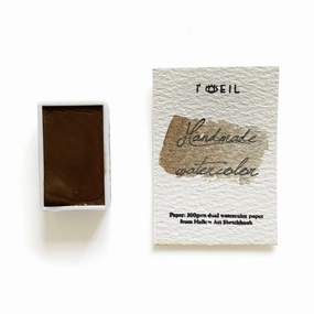 Pietersite (Mineral) - Artist Grade Handmade Honey Based Watercolor Paint Full Pan 3.2Ml metallic rubber