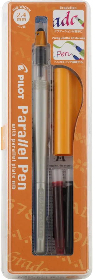 Pilot Parallel Orange 2.4Mm Fountain Pen bamboo paper