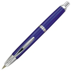 matte wooden Pilot Vanishing Point Blue/Rhodium Fountain Pen