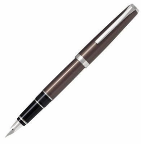 thin Pilot Metal Falcon Brown Fountain Pen