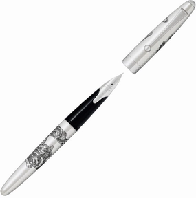 Pilot Sterling Dragon Fountain Pen vivid