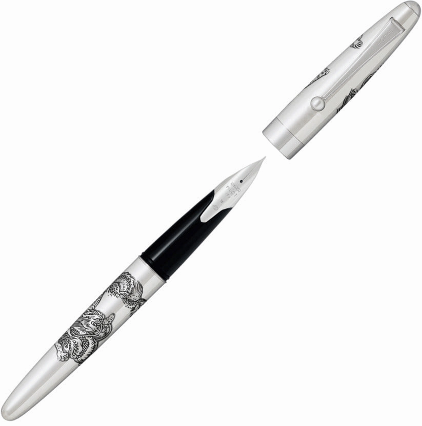 Pilot Sterling Dragon Fountain Pen vivid