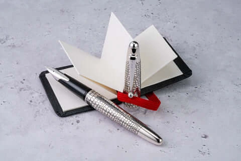 Pilot Sterling Silvern Ishidatami Fountain Pen wide