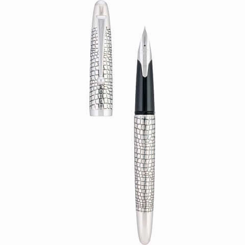 Pilot Sterling Silvern Ishidatami Fountain Pen metal vintage